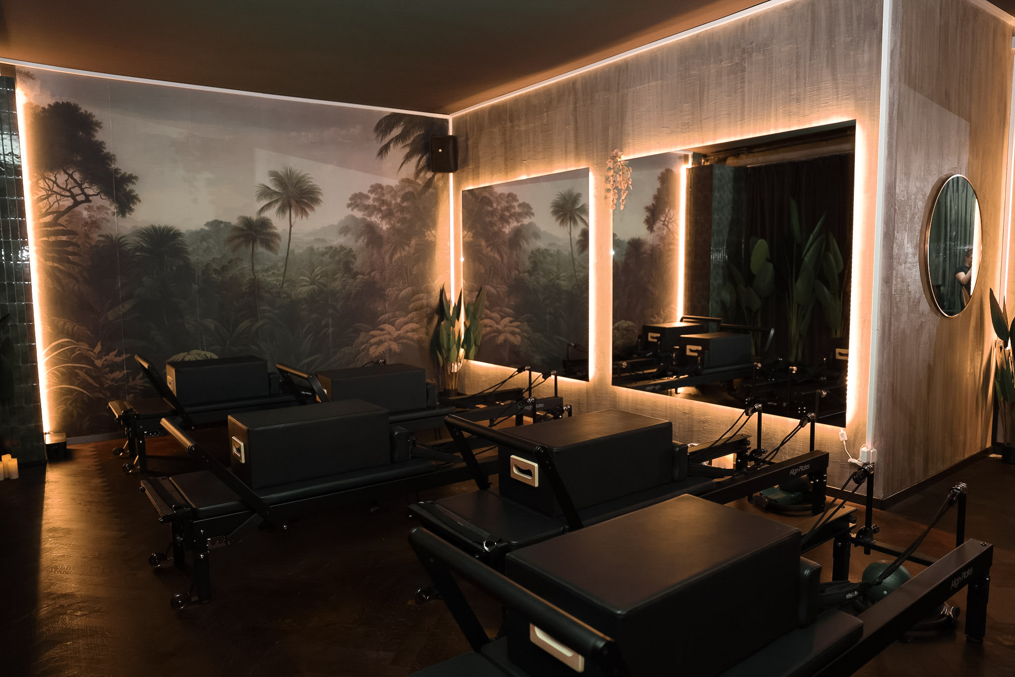 Full view of the Reform x Retreat reformer pilates studio
